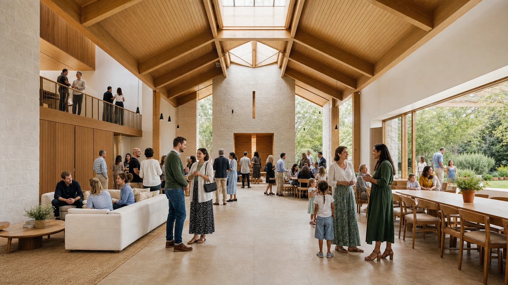 A coherent contemporary community chapel setting