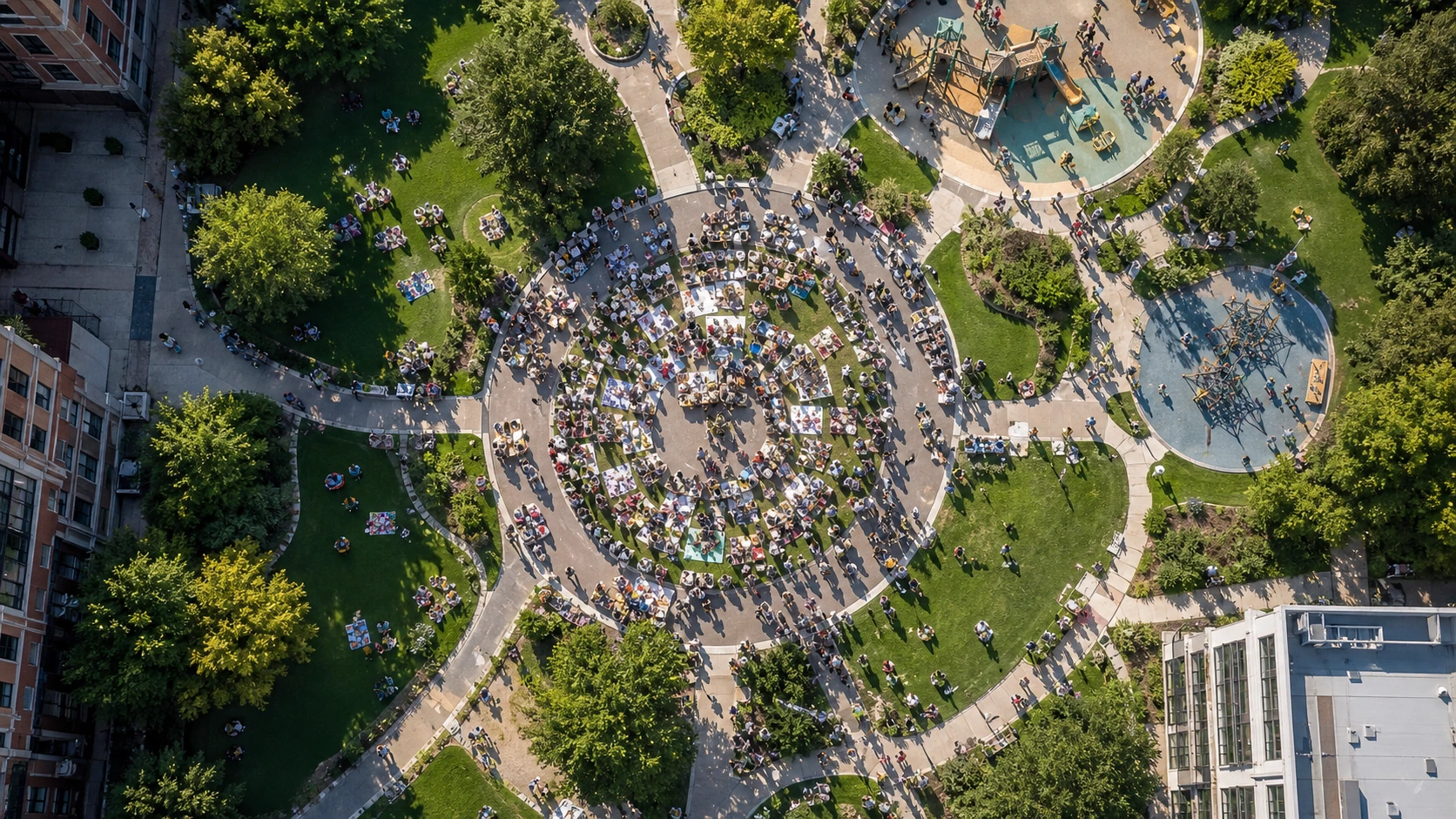Centred aerial composition