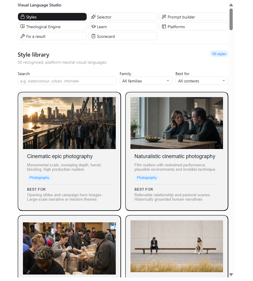 Visual Language Studio interactive visual-direction tool